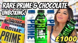 UNBOXING £100 OF PRIME CHOCOLATE & ULTRA RARE GLOWBERRY PRIME!