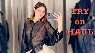 [4K] Black Transparent Blouse | Try On Haul by Ann In Focus (2025)