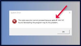 apds.dll Was Not Found / apds.dll is missing error on windows 11 / 10 / 8 / 7