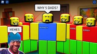 BECOME 5 DADS - WEIRD STRICT DAD FUNNY MOMENTS (ROBLOX)