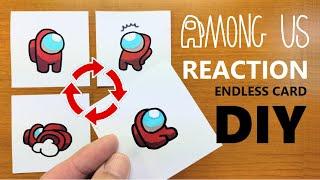 AMONG US Mini Crewmate Reactions Endless Card｜Easy Paper Craft Tutorial