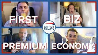 Reviewing Four Classes On The Same British Airways Flight | First, Business, Premium & Economy