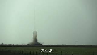 WEIRD TORNADO intercepted in the Texas Panhandle by storm chaser Blake Brown!