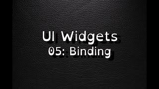 Unreal 5 Tutor: UI with Widgets 05: Binding