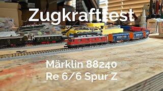 Märklin 88240 - SBB Re 6/6 Spur Z - Zugkrafttest #miniclub