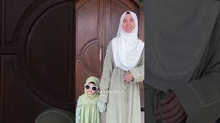 INSPIRASI OUTFIT LEBARAN COUPLE IBU-ANAK WARNA SAGE #shorts #inspirasiootd #bajucouple #ibuanak #fyp