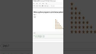 Python Program to print Triangle Pattern