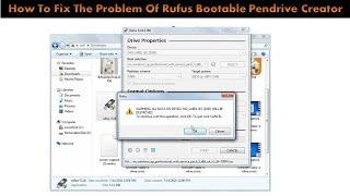 How To Fix The Problem Of Rufus Bootable Pendrive Creator