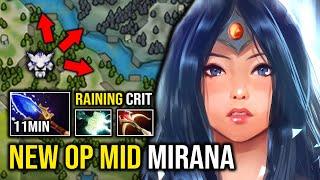 NEW 7.35 OP MID MIRANA 11Min Scepter Flying Starstorm Unlimited Crit Hit Like a Truck Dota 2