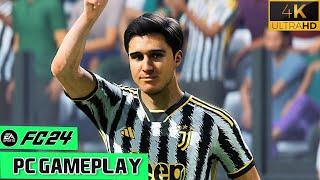 EAFC 24 Gameplay • Juventus vs AC Milan  • New Commentary • 4K  • Early Access PC