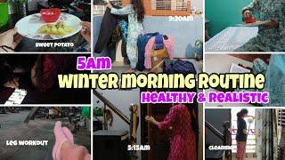 5AM WINTER MORNING ROUTINE(INDIAN)️|Healthy and Realistic Habits#morningroutine #winterroutine