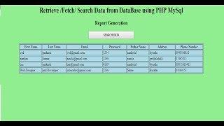 How to search/retrieve data from database using php mysql