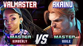 SF6 ▰ VALMASTER (Kimberly) vs AKAINU (Guile) ▰ High Level Gameplay