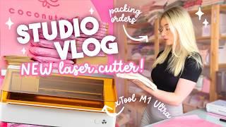 STUDIO VLOG | Packing 100+ Orders for my Small Biz  Decorating my Studio  xTool M1 Ultra!