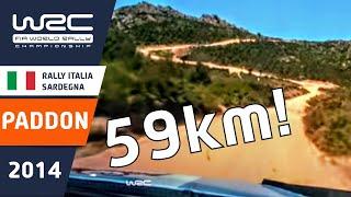 PADDON onboard 59km long! WRC Rally Italia Sardegna 2014 Monte Lerno stage with famous MICKY'S JUMP!