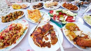 South ALBANIAN FOOD in BERAT CASTLE!! Exploring UNESCO Houses | Berat, Albania