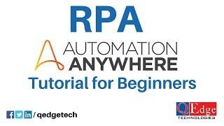 RPA Automation Anywhere Tutorial for Beginners | Join Free Demo