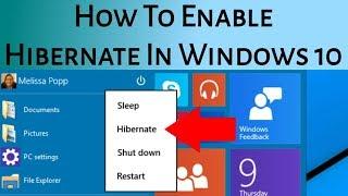 How To Enable Hibernate In Windows 10