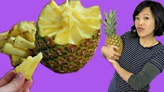 How to Pull Apart a PINEAPPLE | Pineapple Peeling -- Fruity Fruits