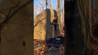 Big Egg V3 at Haycock Mountain #bouldering #outdoors #climbing  #rockclimbing