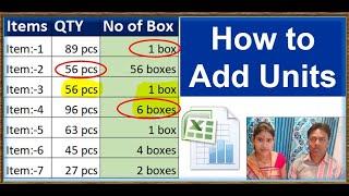 How to add units/ text with Number in Excel | Basic Excel | Add pcs Symbol in Excel