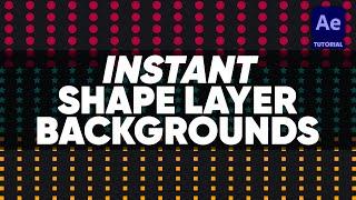 CREATE a Shape Layer BACKGROUND in After Effects | Quick Tip