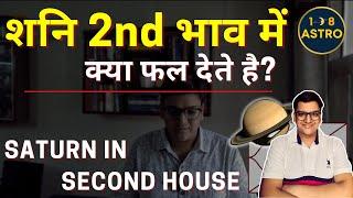 Shani in 2nd House || Effects of Saturn in 2nd house in astrology birth chart by 108Astro