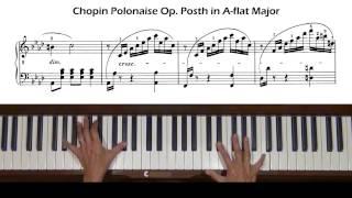 Chopin Polonaise Op.posth in A-flat Major (1821) Piano Tutorial