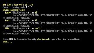 Computador tela de EFI SHELL como resolver