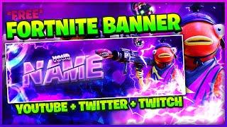 Free Fortnite Banner Template + Youtube, Twitter & Twitch Versions | FREE Photoshop Download