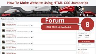 Building a Forum Website Step by Step HTML, CSS, and JavaScript Tutorial part - 8