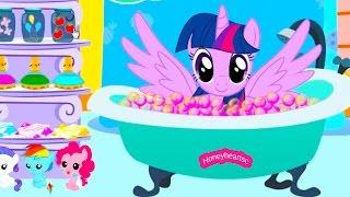Twilight Sparkle Bubble Bath + Jumping - Let's Play Online Horse Games - Honeyheartsc