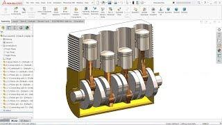 Solidworks tutorial Design and Assembly of Engine