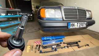 Mercedes W124 полная замена рулевых тяг, демпфера, рулевой сошки