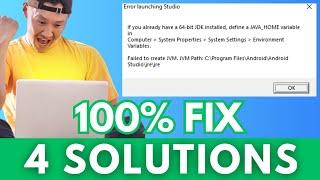 Fix JAVA_HOME Error in Android Studio | JAVA_HOME Error [FIXED]