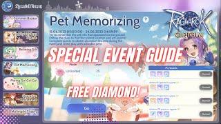 Ragnarok Origin - HOW TO PET MEMORIZING / TUTORIAL Quest Guide + Free Diamond - F2P player friendly