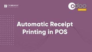 Automatic Receipt Printing in Odoo 14 POS