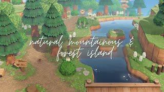 Natural Mountainous and Forest Island with Trails | Island Tour | Animal Crossing New Horizons