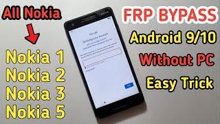 All Nokia 1,2,3,5,5.3 frp bypass Android 9/10 || Without PC Easy Method 2024 | Google Account Bypass