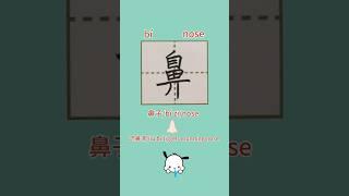 89【鼻bí】Chinese character strokes/read and write nose in Chinese with pinyin