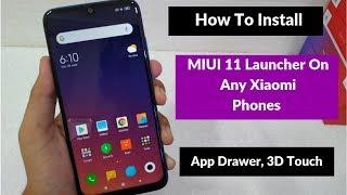 How to Install MIUI 11 Launcher On any  Xiaomi Phone | App Drawer | Note 7 Pro | Note 7 [Hindi]