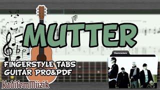 Rammstein-Mutter Easy Fingerstyle Guitar Tutorial Tabs v2