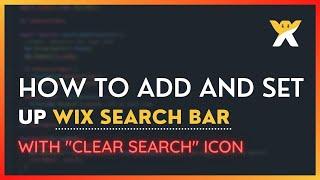 How to Add & Set up WIX Search Bar | Clear Search | EASY BASIC STEPS