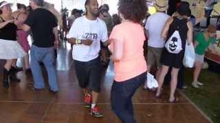 AJ Gibbs and Cat Christ dancing to Andre Thierry and Zydeco Magic - Gator by the Bay 2013