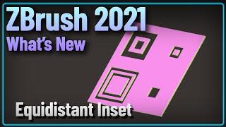 047 ZBrush 2021 ZModeler Inset Equidistant Options