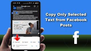 How to Copy Only Selected Text from Facebook Posts on Android Device