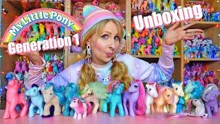 G1 My little Pony unboxing 80s 90s vintage girl toy haul - US/ Euro exclusive ponies - toy collector