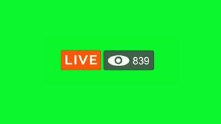 Facebook Live Counts Animation Green Screen Background Effect HD