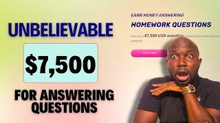 GET PAID $7,500 Monthly From This SECRET WEBSITE For Answering Simple Questions Online + Earn $25/Hr