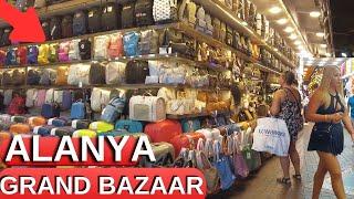 ALANYA GRAND BAZAAR 2024 I FAKE MARKET WALKING TOUR I ANTALYA SHOPPING CENTER ! TURKEY HOLIDAY 4K